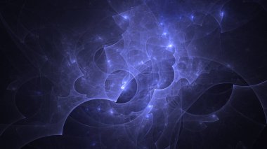 Soyut fraktal ışık arkaplanı 3 boyutlu oluşturuluyor