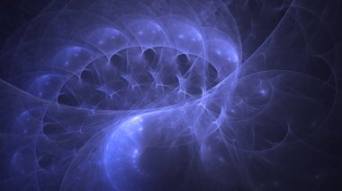 Soyut fraktal ışık arkaplanı 3 boyutlu oluşturuluyor