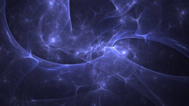 Soyut fraktal ışık arkaplanı 3 boyutlu oluşturuluyor