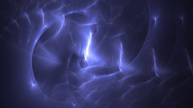 Soyut fraktal ışık arkaplanı 3 boyutlu oluşturuluyor