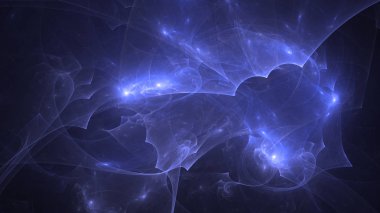 Soyut fraktal ışık arkaplanı 3 boyutlu oluşturuluyor
