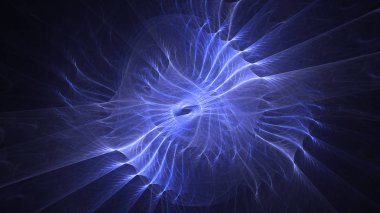Soyut fraktal ışık arkaplanı 3 boyutlu oluşturuluyor