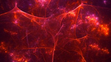 Soyut fraktal ışık arkaplanı 3 boyutlu oluşturuluyor