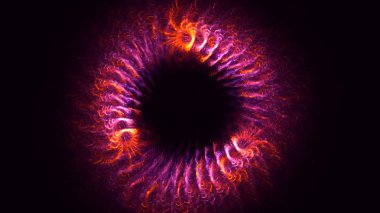 Soyut fraktal ışık arkaplanı 3 boyutlu oluşturuluyor