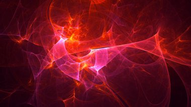 Soyut fraktal ışık arkaplanı 3 boyutlu oluşturuluyor