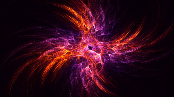 3D рендеринг абстрактного фрактального света