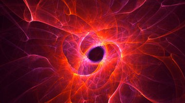 Soyut fraktal ışık arkaplanı 3 boyutlu oluşturuluyor