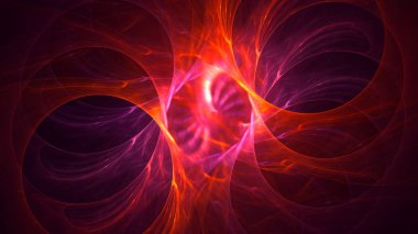 Soyut fraktal ışık arkaplanı 3 boyutlu oluşturuluyor