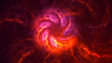 Soyut fraktal ışık arkaplanı 3 boyutlu oluşturuluyor