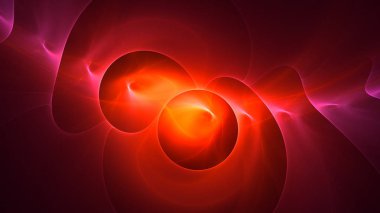 Soyut fraktal ışık arkaplanı 3 boyutlu oluşturuluyor