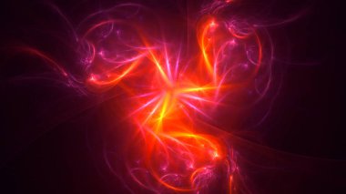Soyut fraktal ışık arkaplanı 3 boyutlu oluşturuluyor
