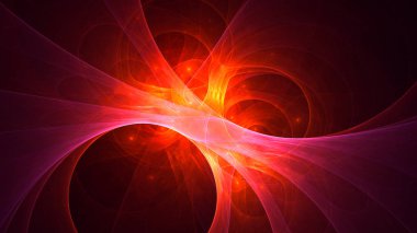 Soyut fraktal ışık arkaplanı 3 boyutlu oluşturuluyor