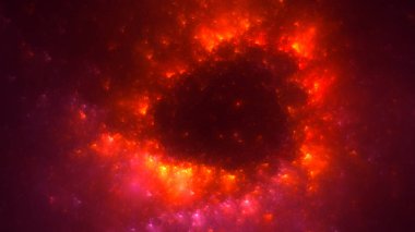 Soyut fraktal ışık arkaplanı 3 boyutlu oluşturuluyor