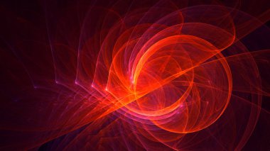 Soyut fraktal ışık arkaplanı 3 boyutlu oluşturuluyor