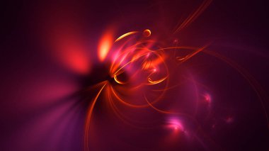 Soyut fraktal ışık arkaplanı 3 boyutlu oluşturuluyor
