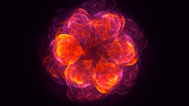 Soyut fraktal ışık arkaplanı 3 boyutlu oluşturuluyor