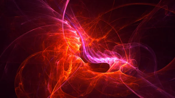 Soyut fraktal ışık arkaplanı 3 boyutlu oluşturuluyor