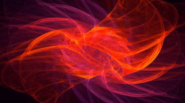 Soyut fraktal ışık arkaplanı 3 boyutlu oluşturuluyor