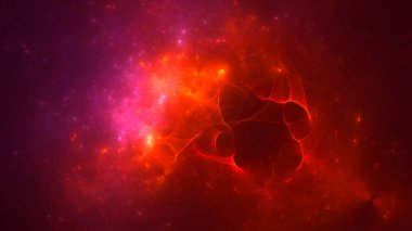 Soyut fraktal ışık arkaplanı 3 boyutlu oluşturuluyor