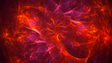 Soyut fraktal ışık arkaplanı 3 boyutlu oluşturuluyor