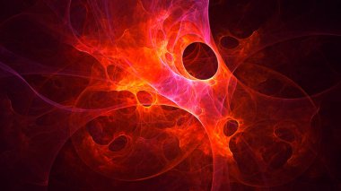 Soyut fraktal ışık arkaplanı 3 boyutlu oluşturuluyor