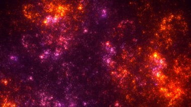 Soyut fraktal ışık arkaplanı 3 boyutlu oluşturuluyor