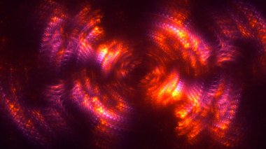 Soyut fraktal ışık arkaplanı 3 boyutlu oluşturuluyor
