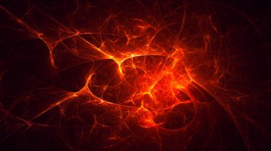 Soyut fraktal ışık arkaplanı 3 boyutlu oluşturuluyor