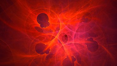 Soyut fraktal ışık arkaplanı 3 boyutlu oluşturuluyor