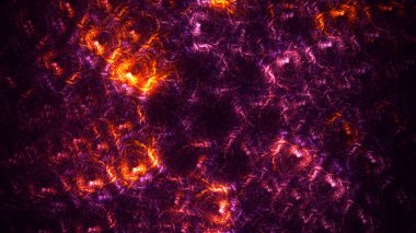Soyut fraktal ışık arkaplanı 3 boyutlu oluşturuluyor