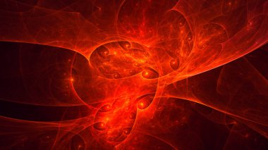 Soyut fraktal ışık arkaplanı 3 boyutlu oluşturuluyor