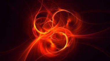 Soyut fraktal ışık arkaplanı 3 boyutlu oluşturuluyor