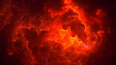 Soyut fraktal ışık arkaplanı 3 boyutlu oluşturuluyor