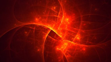 Soyut fraktal ışık arkaplanı 3 boyutlu oluşturuluyor