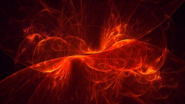 Soyut fraktal ışık arkaplanı 3 boyutlu oluşturuluyor