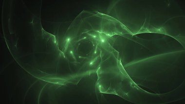 Soyut fraktal ışık arkaplanı 3 boyutlu oluşturuluyor