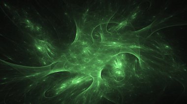 Soyut fraktal ışık arkaplanı 3 boyutlu oluşturuluyor