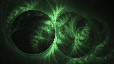 Soyut fraktal ışık arkaplanı 3 boyutlu oluşturuluyor