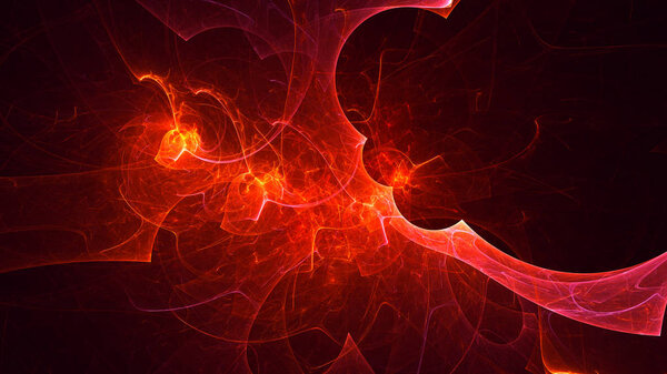 3D rendering abstract fractal light background