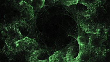 Soyut fraktal ışık arkaplanı 3 boyutlu oluşturuluyor
