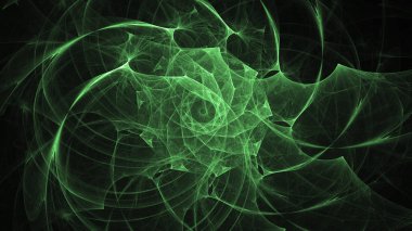 Soyut fraktal ışık arkaplanı 3 boyutlu oluşturuluyor