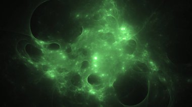 Soyut fraktal ışık arkaplanı 3 boyutlu oluşturuluyor