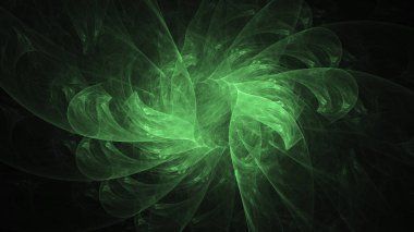 Soyut fraktal ışık arkaplanı 3 boyutlu oluşturuluyor