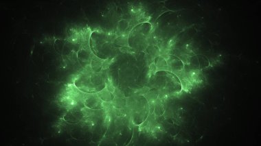 Soyut fraktal ışık arkaplanı 3 boyutlu oluşturuluyor