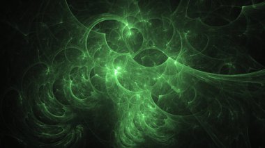 Soyut fraktal ışık arkaplanı 3 boyutlu oluşturuluyor