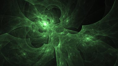 Soyut fraktal ışık arkaplanı 3 boyutlu oluşturuluyor