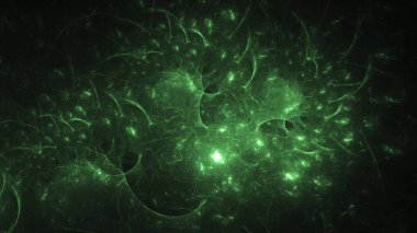 Soyut fraktal ışık arkaplanı 3 boyutlu oluşturuluyor