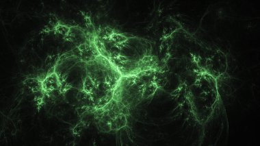 Soyut fraktal ışık arkaplanı 3 boyutlu oluşturuluyor