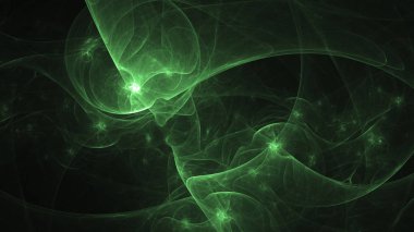 Soyut fraktal ışık arkaplanı 3 boyutlu oluşturuluyor