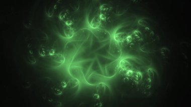 Soyut fraktal ışık arkaplanı 3 boyutlu oluşturuluyor